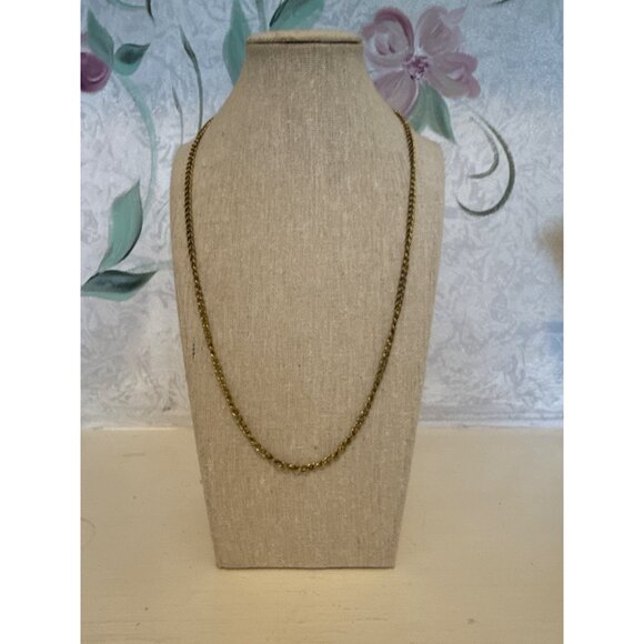 Gold-Plated Chain Necklace Double Lobster Claw Clasp - Picture 1 of 4